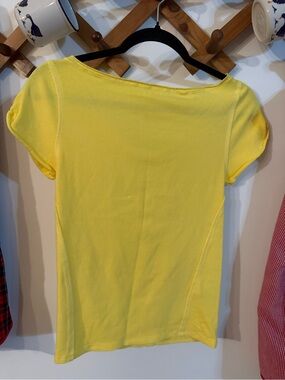 We The Free Bright Yellow Short Sleeve Boatneck Tee